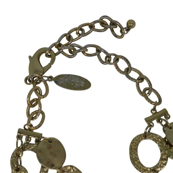 Chico’s Gold Chunky Metal Statement Multistrand Necklace Manitee Length - Picture 5 of 10